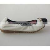 White flat ladies low heel ballroom dance good quality