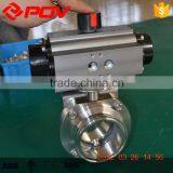Ss304 Sanitary Vacuum Pneumatic Butterfly Valve thumbnail-5