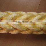 Nylon Polyester Black 3 Strand Twisted Fiber Rope Cord