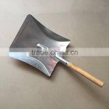 Galvanised Dustpan With Wooden Handle thumbnail-1