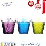 Cylinder Clolored Mosaic Glass Jar Candle; Wax Glass Jar for Candle thumbnail-1