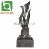 Modern Art Black Marble Abstract Sculpture thumbnail-5