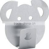 Pig Shape Cute Stainless Steel 3M Stick Hook For Towel,Key,Knife thumbnail-2