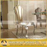 Luxury Leather Stainless Steel Dining Chair for Hotel thumbnail-2