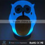 Cute Mini Owl Shape Bluetooth Speaker LED Lamp With fm Radio thumbnail-1