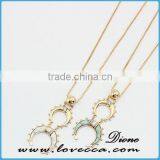Dubai Gold Necklace Fashion Gold Long Chain Gemstone Necklace thumbnail-2