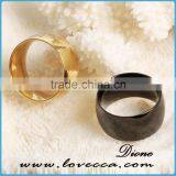 Cheap Wholesale Plain Black Stainless Steel Men Rings thumbnail-2