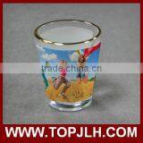 Sublimation Gold Rim Short Glass Wine Mug thumbnail-3