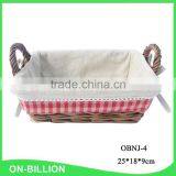 Home Sundries Storage Wicker Handmade Baskets With Liner thumbnail-1