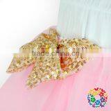 New Fashion Pink 4 Layers Kids Tulle Tutus Skirts With Sequin Bow Children Ballet Dance Wear Girls Tutu Skirt thumbnail-4