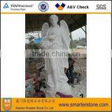 White Stone Angel Statue, Marble Statue Carving, Beautiful Lady Statue thumbnail-1