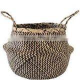 Zigzag Seagrass Storage Basket/ Seagrass Basket for Home Decor thumbnail-4