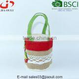 New Design With Felt Strawberry Decorative Jute Planter Pot Cover thumbnail-4