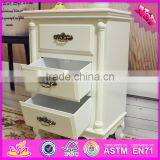 2016 Wholesale High Quality White Solid Wood Bedside Drawers W08H067 thumbnail-2