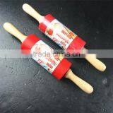 16162 Rolling Pin Non-Stick Silicone Surface Rolling Pin Wooden Rolling Pin Handl thumbnail-2