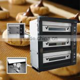 Luxurious appearance gas deck pizza ovens with steam for each layer