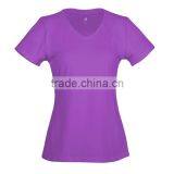 New Design Short Sleeve V-neck Collar Printing Cotton T-shirt thumbnail-3