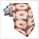 Customized Iced Donut Painting Digital Printing Top Quality Men's Silk Satin Tie/Necktie thumbnail-1