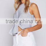 New Design Bow Cropped Tops Women Skirt and Crop Top Set thumbnail-1