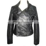 Side Fly Cheap Leather Jacket for Women Trendy Leather Jackets China Manufacturer thumbnail-1