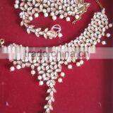 GOLD Tone TCRYSTAL Pearl PAYAL Anklets Toe Ring Barefoot Sandal thumbnail-3
