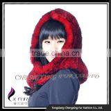 CX-C-184 2016 China New Promotional Product Hijab Scarf Rex Rabbit Fur Hat thumbnail-2