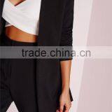 MGOO 2017 Manufacturer Longline Black Blazers Spring Oversized Casual Blazers Jackets For Women Oversized Jackets thumbnail-4