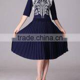 Blue Owl Sweater Knitting Pattern Dress thumbnail-1