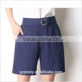 Basic Fresh Blue Casual Dame Bermuda Hose Women Shorts thumbnail-1