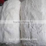 Top Grade Rabbit Fur Rug Blanket Natural White Rex Rabbit Fur Plate thumbnail-3