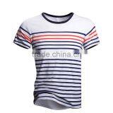 High Quality Wholesale Bulk Striped 100%Cotton T-shirt Men's Tshirts thumbnail-1
