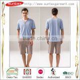 2015 New Design Breathable Men's Summer Sleepwear Cotton Pajama thumbnail-6