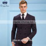 Daynoliao 2016 Latest Design Men's Suit Plaid 3 Pieces Business Suit for Men
