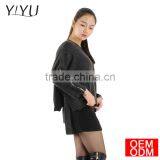 Customized 2017 Fashion Ladies Zipper Sleeve Pullover Sweater thumbnail-3