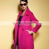 Women's Elegant New Style Women Coat 2015 Fashion Ladies Long Sleeve Classic Wool Coat thumbnail-4