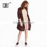 Hooded Parka Diagonal Zip Drawstring Waist Womens Long Warm Jackets thumbnail-1