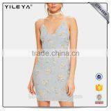 Summer Design 2017 Sexy Strappy Floral Print off Shoulder Bodycon Dress thumbnail-1