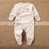 Natural Cotton Wholesale Baby Romper Long Sleeve 0-18 Months Newborn Infants Onesie Jumpsuit Clothes Set thumbnail-1