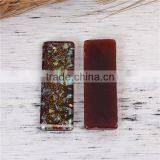 Resin & Shell Mosaic Dome Seals Cabochon Rectangle Coffee Glitter thumbnail-3