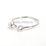 Copper Open Adjustable Rings Silver Tone Love Knot thumbnail-1