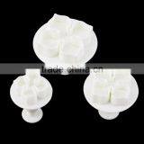 2017 Hot Search 3 Pcs/Set Hydrangea Fondant Cake Decoration Sugar Flower Craft Plunger Cutter Flower Mold for Baking Cakes thumbnail-3