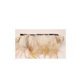 Hand Made White Decorative Feather Fringe Crafts Clothing Trimmings 11cm thumbnail-1