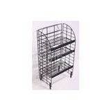 Retail Store Unique Wire Storage Rack Shelving on Wheels Fixtures for Display Products