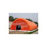 Rental Advertisement Orange Inflatable Dome Tent Marquee With Digital Inkjet Printing