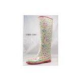 Colored Sweet Round Dots Rubber Half Rain Boots For Girls thumbnail-1