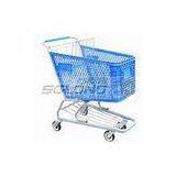 125mm Caster Supermarket Shopping Cart Plastic Grocery Carts 20Kg Unit Weight thumbnail-1