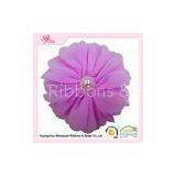 DIY Chiffon Fabric Flower With Pearl , Layered / Folded Fabric Flowers Widely Use thumbnail-1