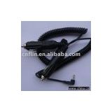 car cigarette lighter with spring cable DC plug