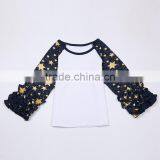 New Design Figure Gold Star Printing Newborn Baby Ruffle Leggings Knit Clothes Wholesales thumbnail-3