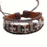 Wholesale Charm Leather Bracelet Fashion Lapis Lazuli Wrap Bracelet thumbnail-4
